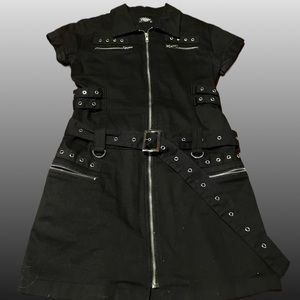(Tripp) Zip up goth bondage dress